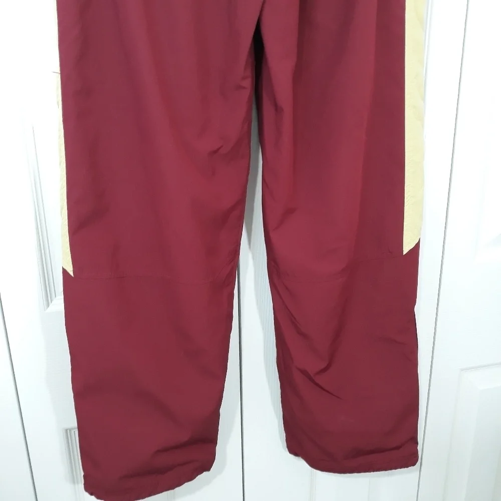 Nike Red and Yellow Joggers with Elastic Waistband Unisex Lined Pants Medium